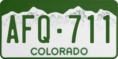 CO license plate AFQ711