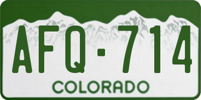 CO license plate AFQ714