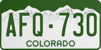 CO license plate AFQ730