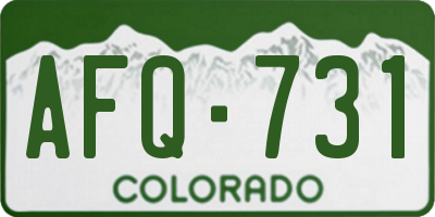 CO license plate AFQ731
