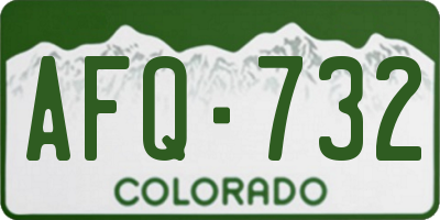 CO license plate AFQ732