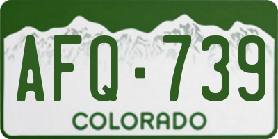 CO license plate AFQ739