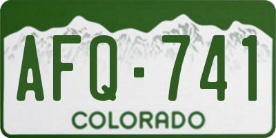 CO license plate AFQ741