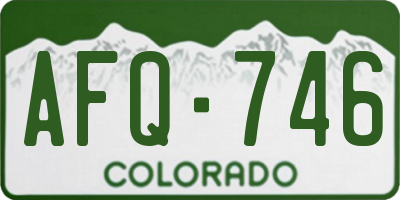 CO license plate AFQ746
