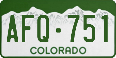 CO license plate AFQ751