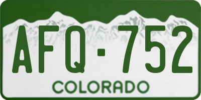 CO license plate AFQ752