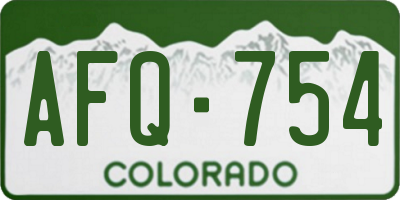 CO license plate AFQ754