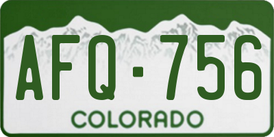 CO license plate AFQ756