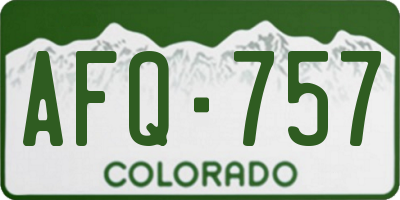 CO license plate AFQ757