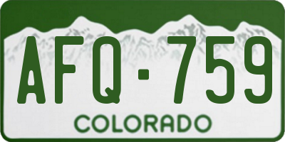 CO license plate AFQ759