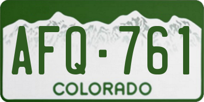 CO license plate AFQ761