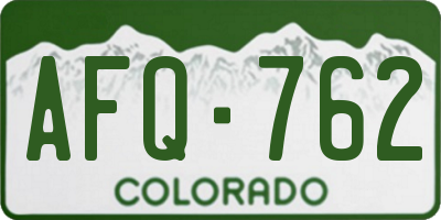 CO license plate AFQ762