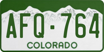 CO license plate AFQ764