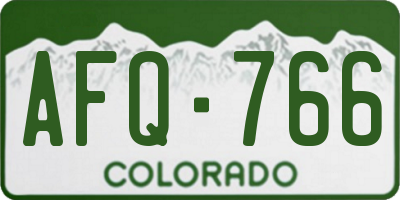 CO license plate AFQ766