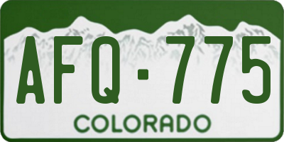 CO license plate AFQ775