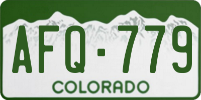 CO license plate AFQ779