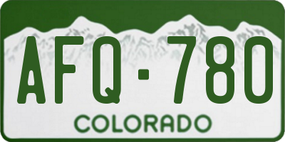 CO license plate AFQ780