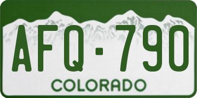 CO license plate AFQ790