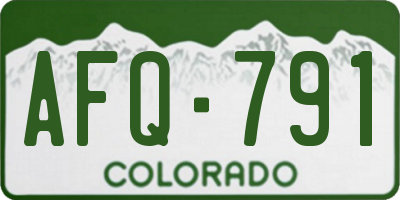 CO license plate AFQ791