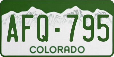 CO license plate AFQ795