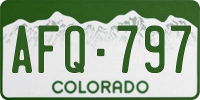 CO license plate AFQ797