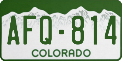 CO license plate AFQ814