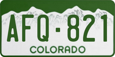 CO license plate AFQ821