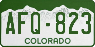 CO license plate AFQ823
