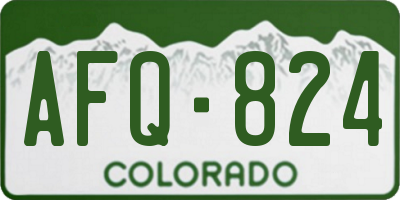 CO license plate AFQ824