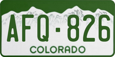 CO license plate AFQ826