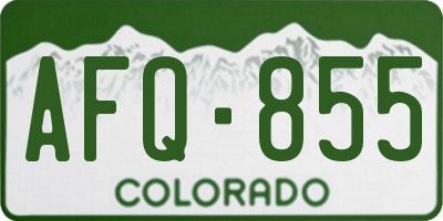 CO license plate AFQ855