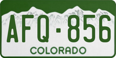 CO license plate AFQ856