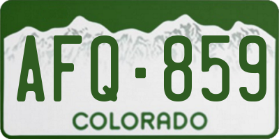 CO license plate AFQ859