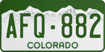 CO license plate AFQ882
