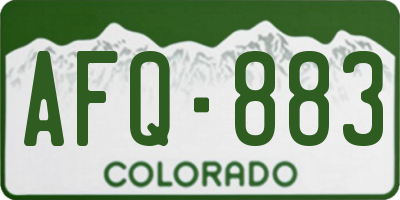 CO license plate AFQ883