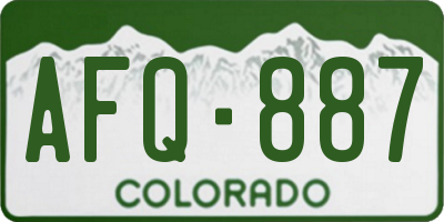 CO license plate AFQ887