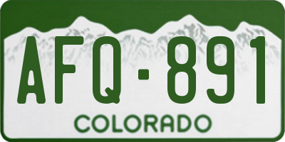 CO license plate AFQ891