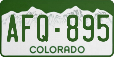 CO license plate AFQ895