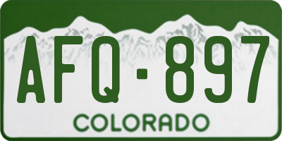 CO license plate AFQ897
