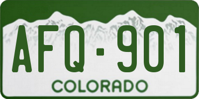 CO license plate AFQ901