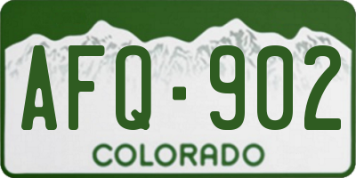 CO license plate AFQ902