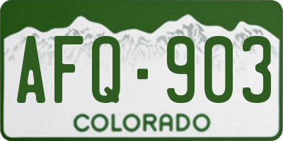 CO license plate AFQ903