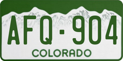CO license plate AFQ904