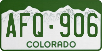 CO license plate AFQ906