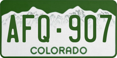 CO license plate AFQ907