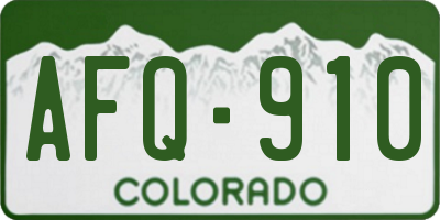 CO license plate AFQ910