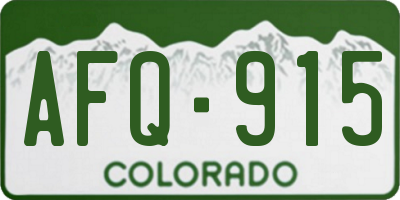 CO license plate AFQ915