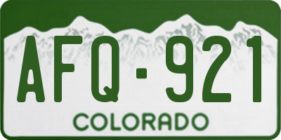 CO license plate AFQ921