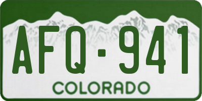 CO license plate AFQ941