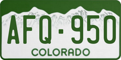 CO license plate AFQ950